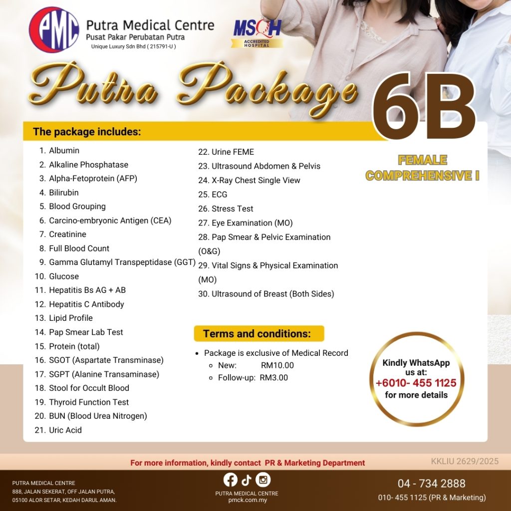 Putra Package 6B — Female Comprehensive I package poster