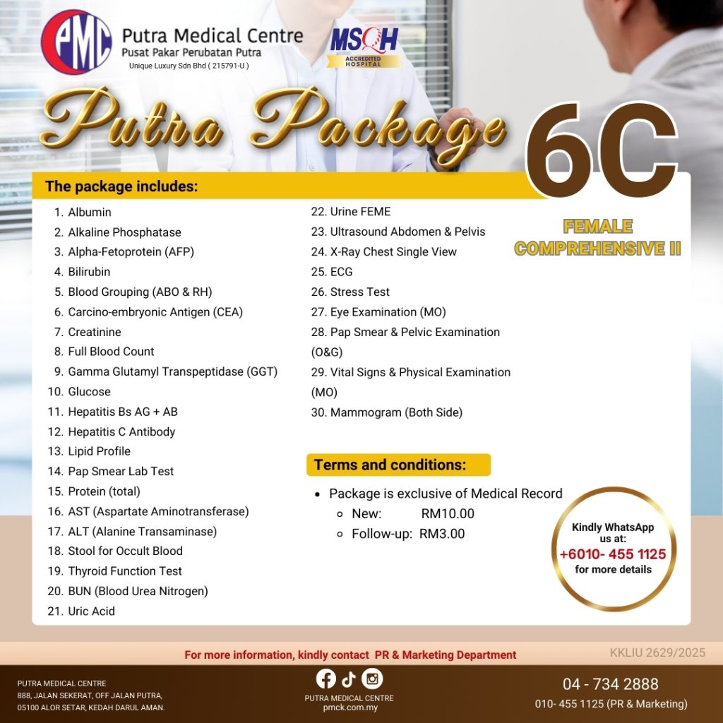 Putra Package 6C — Female Comprehensive II package poster