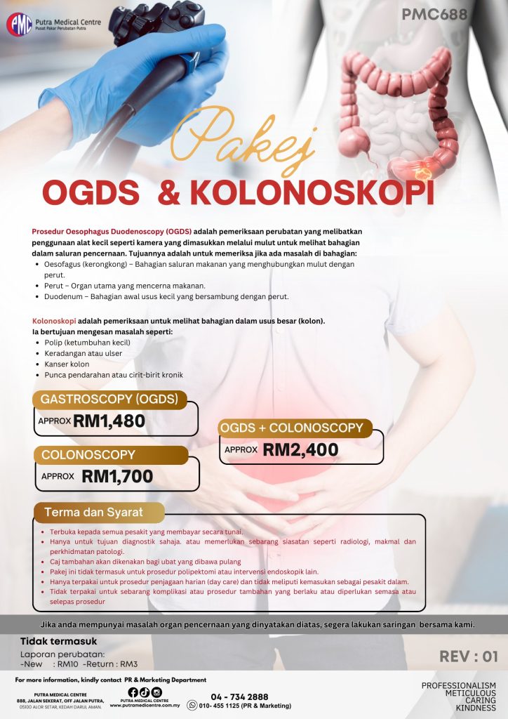 Pakej OGDS & Kolonoskopi package poster