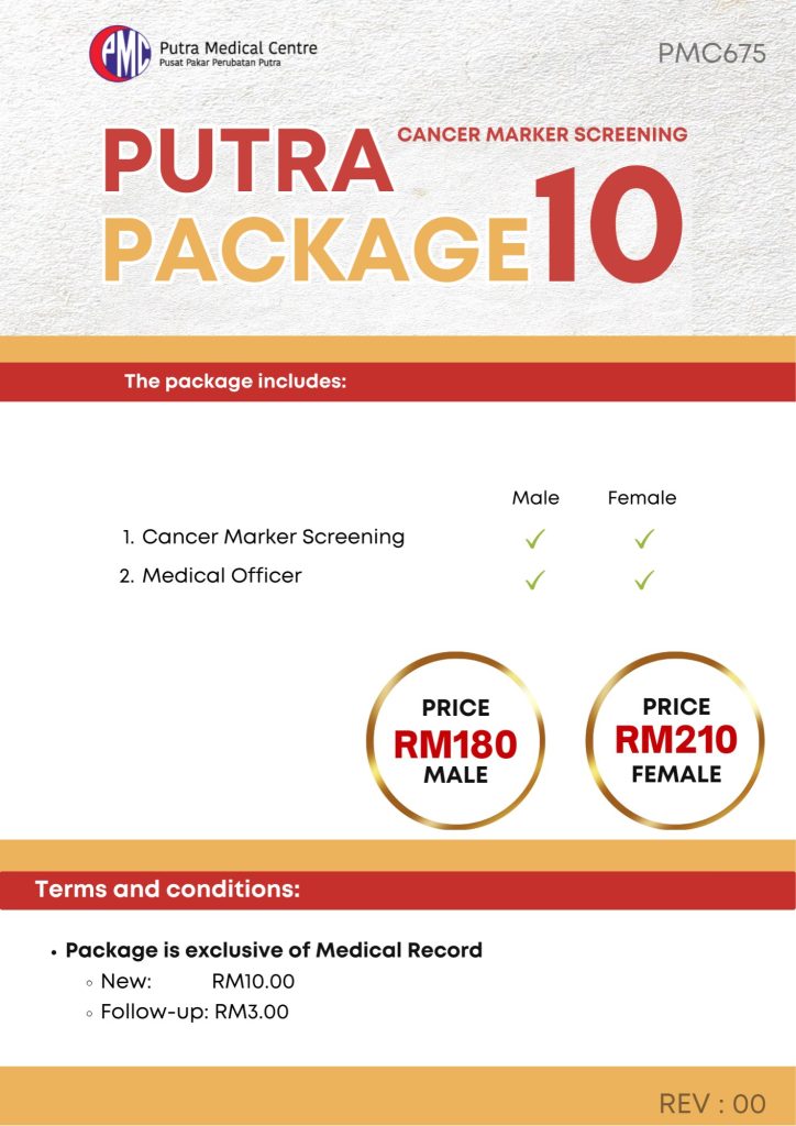 Putra Package 10 — Cancer Marker Screening package poster